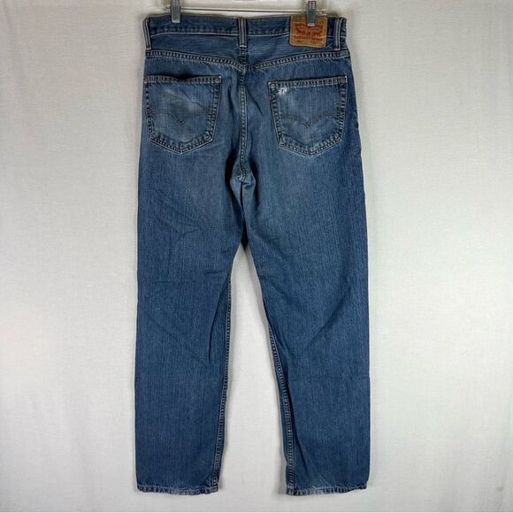 Levi's Jeans Men's Blue 550 Relaxed Fit Straight Leg Cotton 5 Pockets 34x34 - Picture 5 of 13